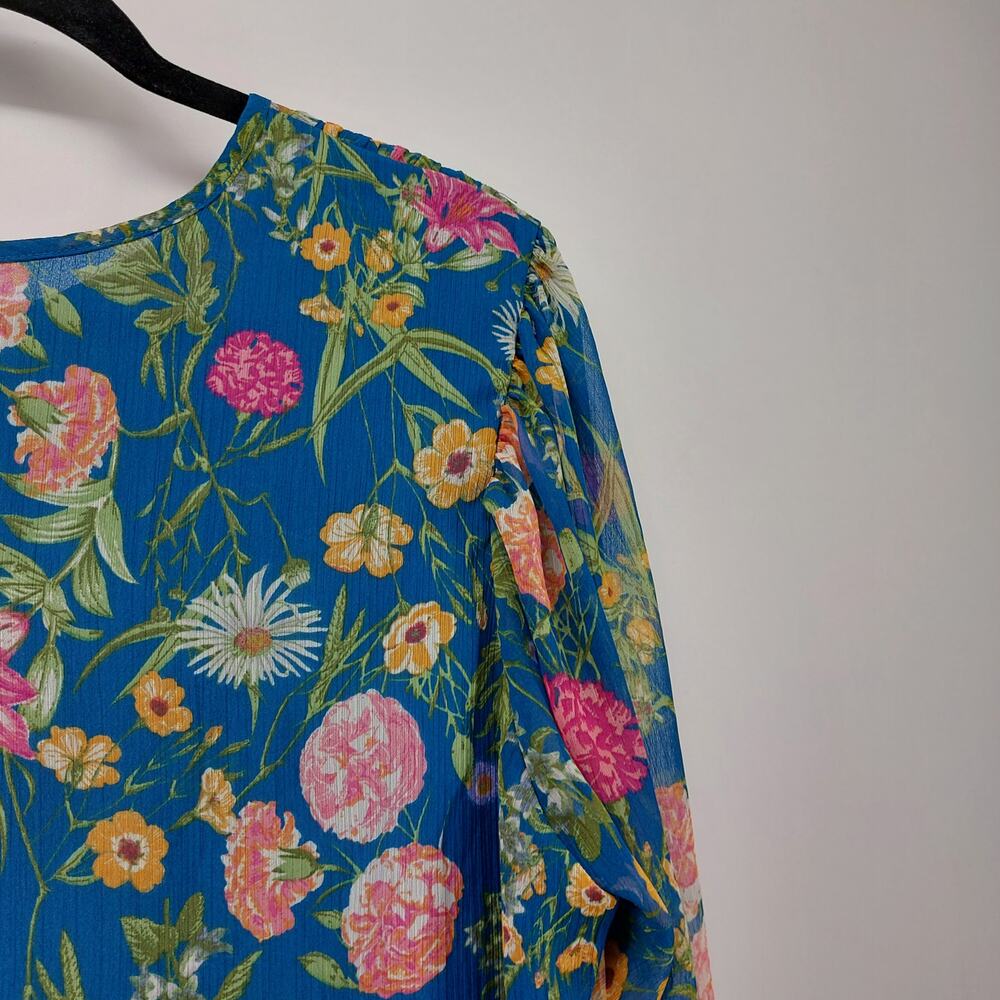 Terra & Sky Womens Floral Blouse 1X Spring Polyester Easter - Picture 14 of 14